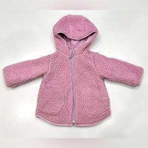 Pink Crewcuts Sherpa reversible jacket / coat size 2
